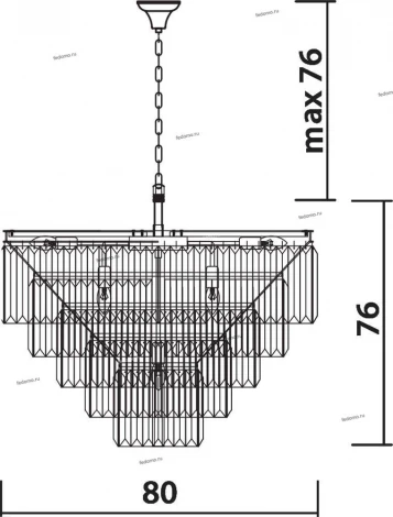 Подвесная люстра Divinare Nova 3001/01 LM-13 (220V, на цепи)