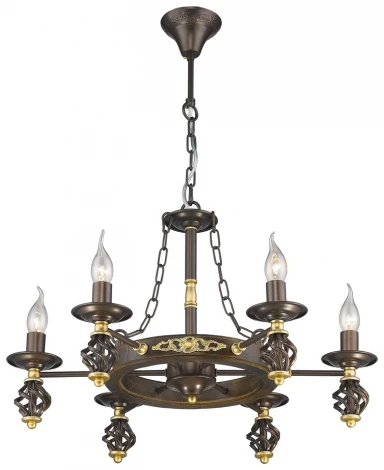 Подвесная люстра Velante 536-723-06 (220V, на цепи, подсвечник, свеча)