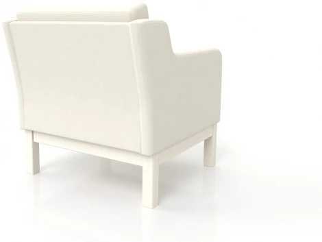 Кресло Arsko Айверс беленый дуб белый кожзам