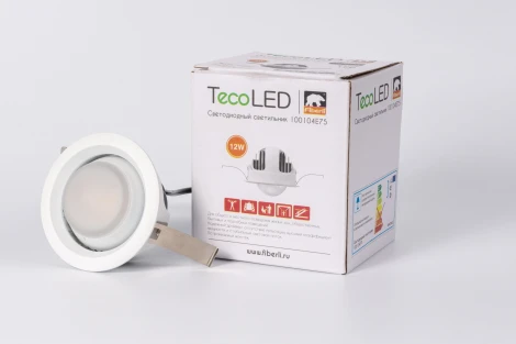 Точечный встраиваемый светодиодный светильник 100104E75(W) Fiberli 100104E75 12130401 (220V, круглые)