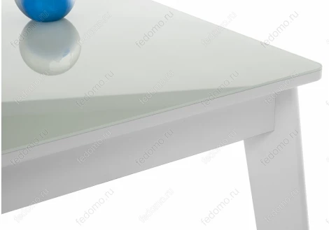 Стеклянный стол Woodville Арья белый / белая шагрень 368706