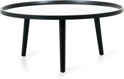 Стол журнальный Focus 800 ОГОГО (арт.570394), (МДФ,Зеркало/Черный,Серый)