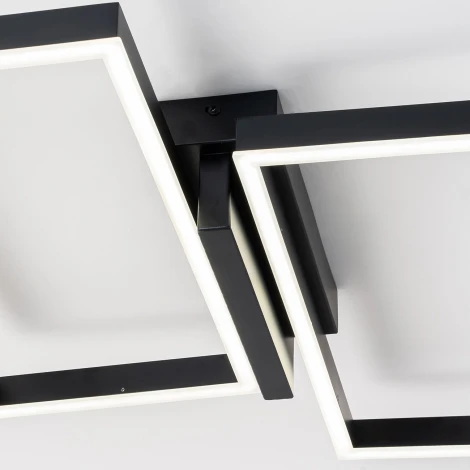 Потолочная люстра светодиодная Escada Scales 10209/2LED Black 60Вт металл/акрил, черный/белый матовый