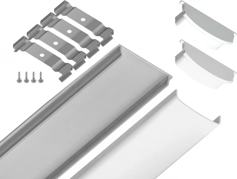 Алюминиевый профиль накладной гибкий для светодиодной ленты до 15мм Ambrella Illumination GP1600AL