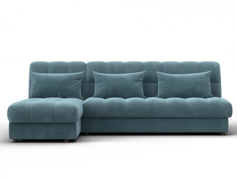 Диван угловой Лига-116 НПБ угол левый (ДСП,ЛДСП,Велюр/Бирюзовый) Лига Диванов 136952L