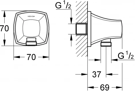 Шланговое подключение Grohe Grandera 27970000