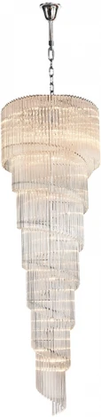 Подвесная большая люстра 8900 8943/C Newport (220V, хрусталь, на цепи)