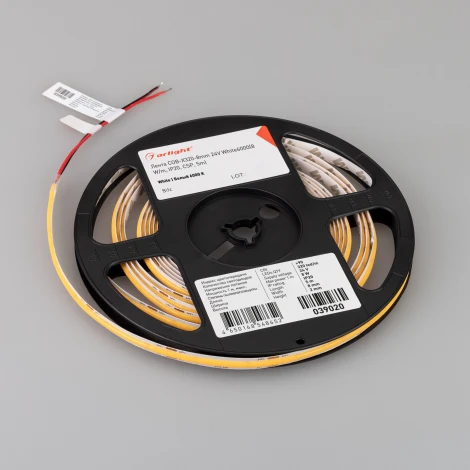 Светодиодная лента COB-X320-8mm 24V White6000(8 W/m, IP20, CSP, 5m) (Arlight) 039020 COB открытая