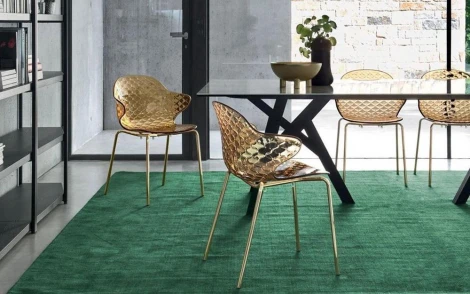 Стул Saint Tropez Calligaris металл Янтарный P276 поликарбонат