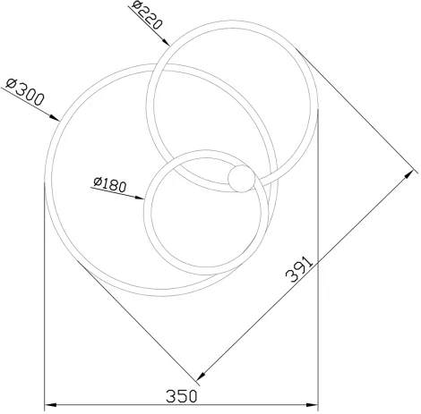 Потолочный светильник светодиодный с пультом Escada CONTOUR 10213/2LED BL Chrome (регулировка яркости, 220V)