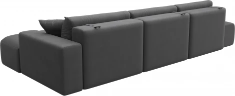 Диван угловой Лига-036 НПБ Модерн Лонг правый угол Лига Диванов (Замша) арт.127761