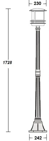 Наземный фонарь Oasis Light TOKIO 68308 Bl opal (220V, IP44)