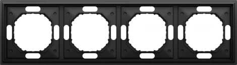 Рамка 4-я, черный графит Donel S08 DS21457