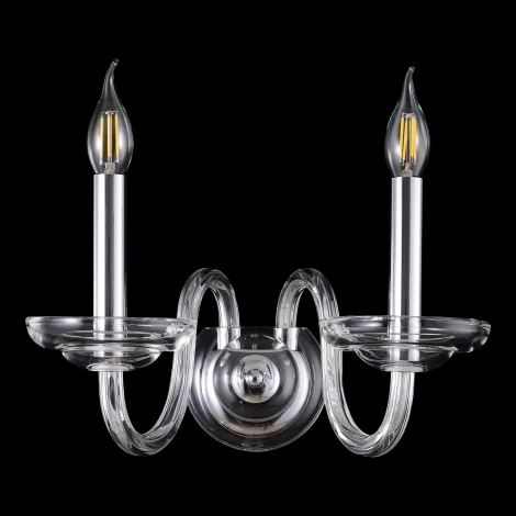 Бра Crystal Lux ARABESQUE AP2 CHROME (220V, подсвечник, свеча)