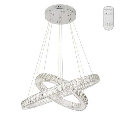 Подвесной светильник ярусный Eletto Olimpia EL330P60.1 (LED, 220V, пульт управления, на тросе, кольцо)