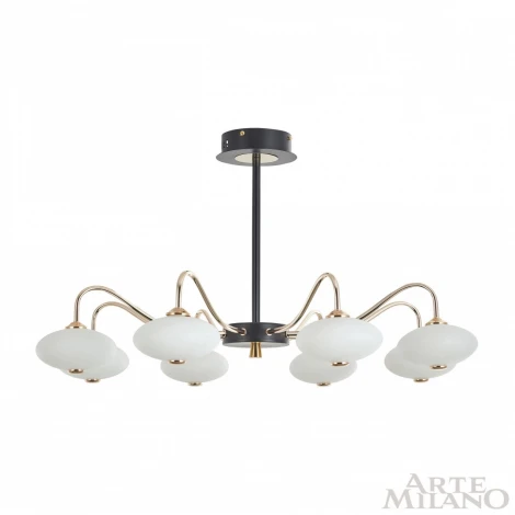 Потолочная люстра на штанге Arte Milano 273908/8 BK/GD (LED, 220V)