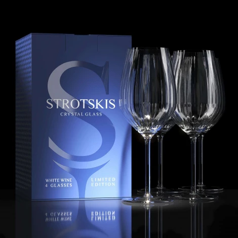 Хрустальные бокалы Adajio, белое вино (4 шт.) 0602/4 Strotskis