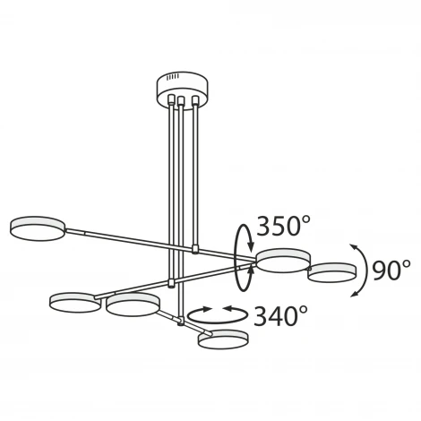 Потолочная люстра на штанге Maytoni Fad MOD070PL-L38B3K (LED, 220V)