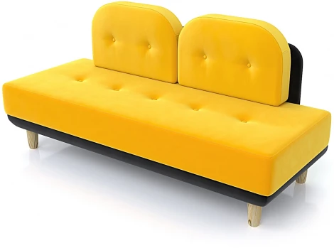 Диван Arsko Торли желтый велюр
