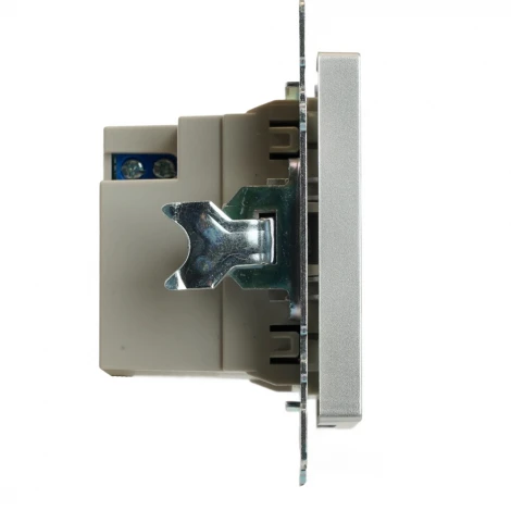 Розетка USB Type A+С (серебро) Stekker Катрин 50054