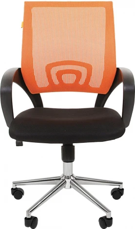Компьютерное кресло CHAIRMAN 696 хром (Металл,Пластик,Ткань,Сетка/Оранжевый)
