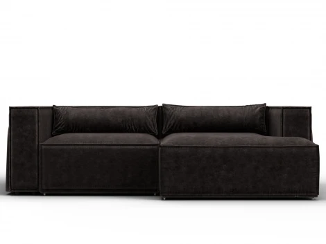 Диван угловой Лига-061 угол правый (ДСП,Брус,Фанера,Велюр/Коричневый) Лига Диванов 131148