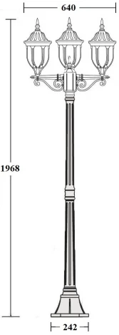 Наземный фонарь Oasis Light GENUYA 92108B Bl (220V, фонарь, IP44)