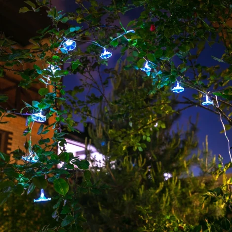 Садовая гирлянда на солнечной батарее «Вьюнок». 20 светодиодов, 1*АА Ni-Mh аккумулятор в/к. IP44 Uniel USL-S-136/PT2000 GLORYBIND