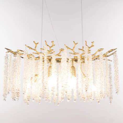 Подвесная люстра хрустальная Arte Milano Milano-2 23210.700.6.E14.A GD (220V, на тросе)