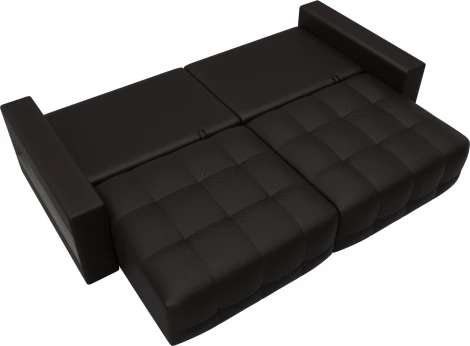 Диван прямой с полками Лига-053 НПБ Лига Диванов (Экокожа) арт.128896