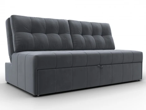 Диван прямой Лига-107 (160) (ЛДСП,Брус,Фанера,Велюр/Серый) Лига Диванов 134920