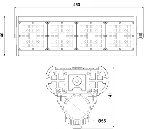 Уличный консольный прожектор Светон Галеон 41-85-С-90-ПТ/0/0-5К80-К67 CB-C0328042 41 (LED, 220V, IP67)
