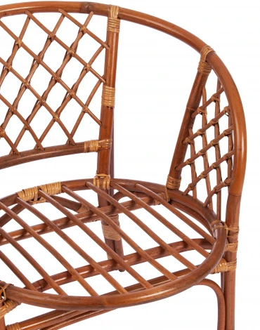 Комплект для отдыха "BAHAMA" (диван + 2 кресла стол со стеклом) /с подушками/ coco brown (коричневый кокос) Tetchair BAHAMA 15382