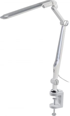 Офисная настольная лампа светодиодная на струбцине с регулировкой цветовой температуры и яркости ЭРА NLED-496-12W-S (220V, сенсорный выключатель)