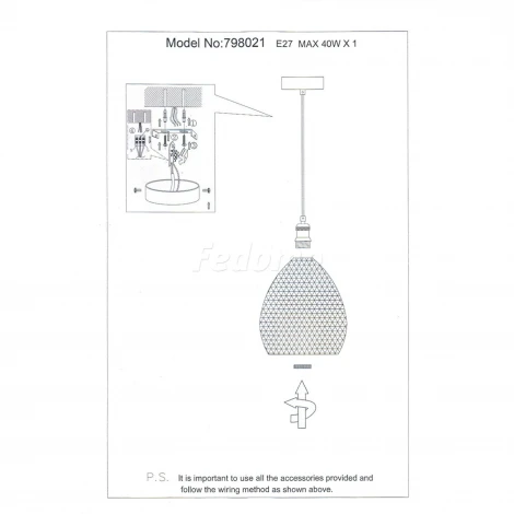 Подвесной светильник Lightstar Genni 798021 (220V, на проводе, бокалы)