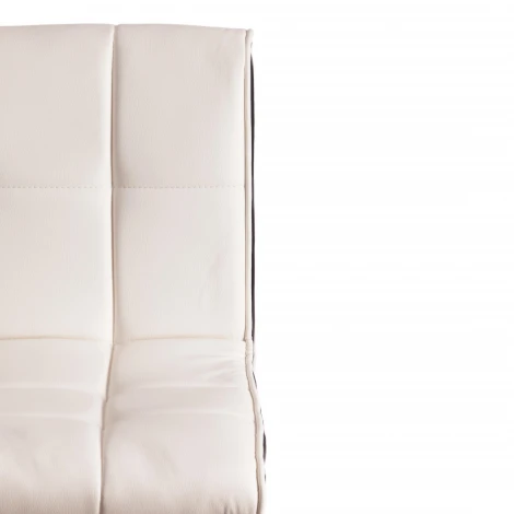 Стул барный BARBER (mod. KY711D) белый/черный/хром (металл/экокожа)