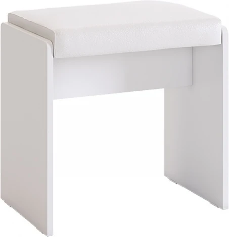 Гламур Пуф Mebelson (ЛДСП,ПВХ,Экокожа/Белый) арт.MDG-010.0133