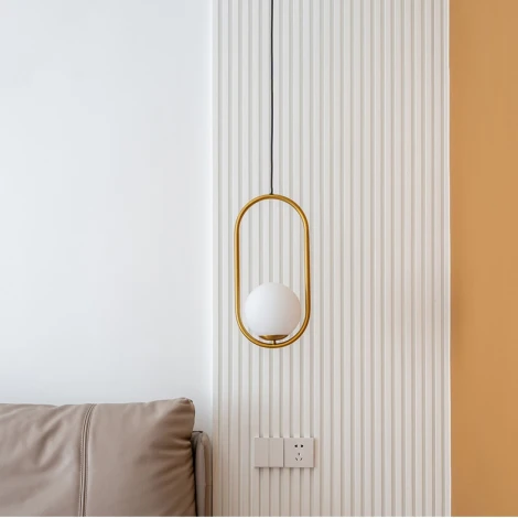 Подвесной светильник Matthew Mccormick Hoop 40 Gold Mila Pendant ImperiumLoft Hoop-B01 (109503-22) (220V, на проводе, шар)