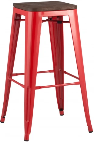 Стул барный Stool Group TOLIX WOOD красный глянцевый УТ000001195