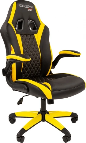 Игровые кресла CHAIRMAN GAME 15 (Пластик,Экокожа/Черный,Желтый)