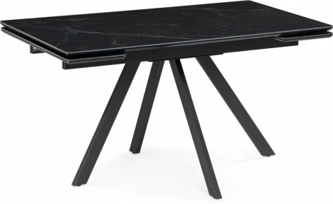 Кухонный стол Notta Вилли 140(200)х80х75 черный мрамор shakespeare black / черный (Керамика) арт.612196