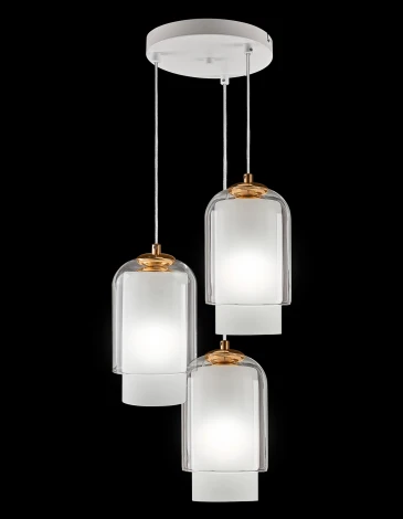 Подвесной светильник 33 ИДЕИ PND105.03.16FG3.001.WH-M16WT (220V, на проводе, круглые)