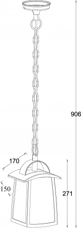 Уличный светильник подвесной Oasis Light FRANKFURT I 2736 05 Bl