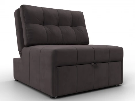 Кресло-кровать Лига-107 (80) (ЛДСП,Брус,Фанера,Велюр/Коричневый) Лига Диванов 134899