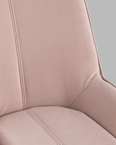 Кресло офисное Осло велюр пыльно-розовый, пластик белый TopChairs УТ000043348