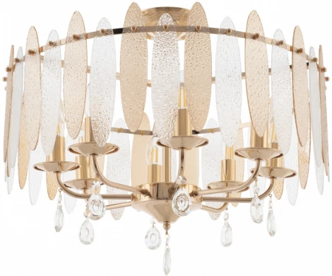 Потолочная люстра хрустальная на штанге Arte Milano Sorrento-4309 374309/8/80/570 GD (220V)