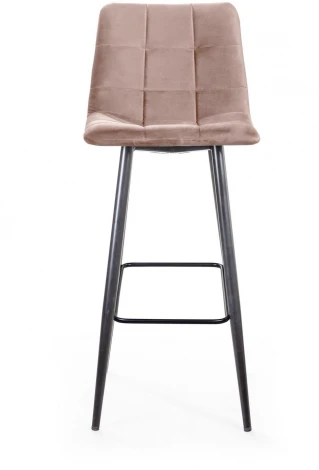 Стул барный UNO, бархат бежевый 5/ чёрный конус Top Concept UNO 78449