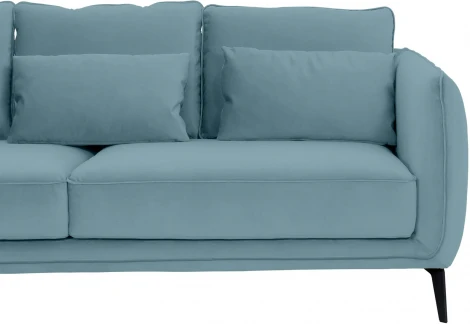 Диван Amsterdam трехместный ОГОГО (арт.583358), (Ткань/Голубой)