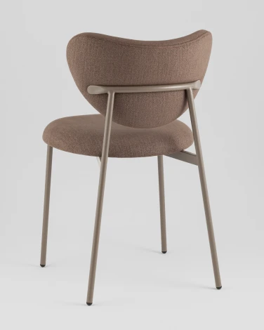 Стул Rina велюр коричневый каркас бежево-серый Stool Group УТ000042359