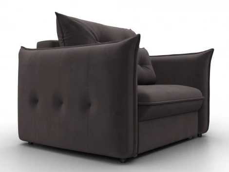 Кресло Лига-100 НПБ (ДСП,Фанера,Велюр/Коричневый) Лига Диванов 136998